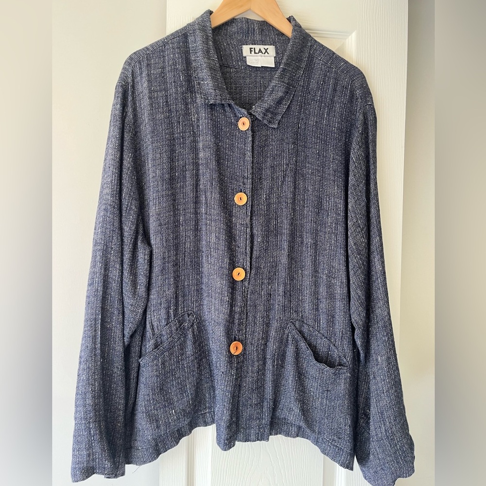 Flax Women's Navy Utility Jacket
